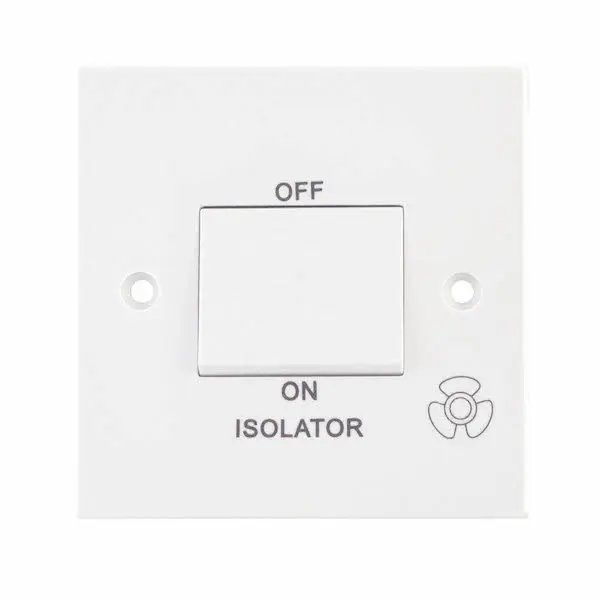 Selectric Square Edged 10 Amp 3 Pole Fan Isolator Switch – X-Rated