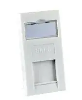 Cat6 RJ45 Socket Wall Plate Module, 50x25mm