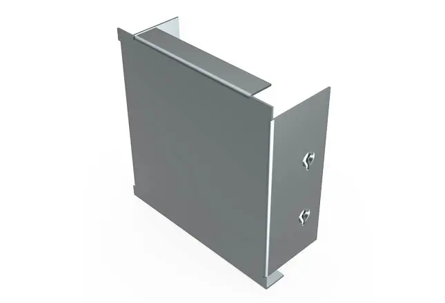IP4X 50mm x 50mm Stop End for Galvanised Steel Cable Trunking