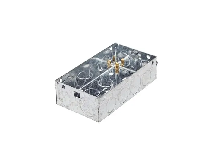 Switch &amp; socket box Steel 2G 35mm