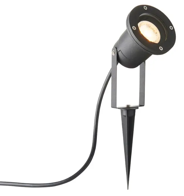 Saxby Opaz MV Black IP65 GU10 Spike Light