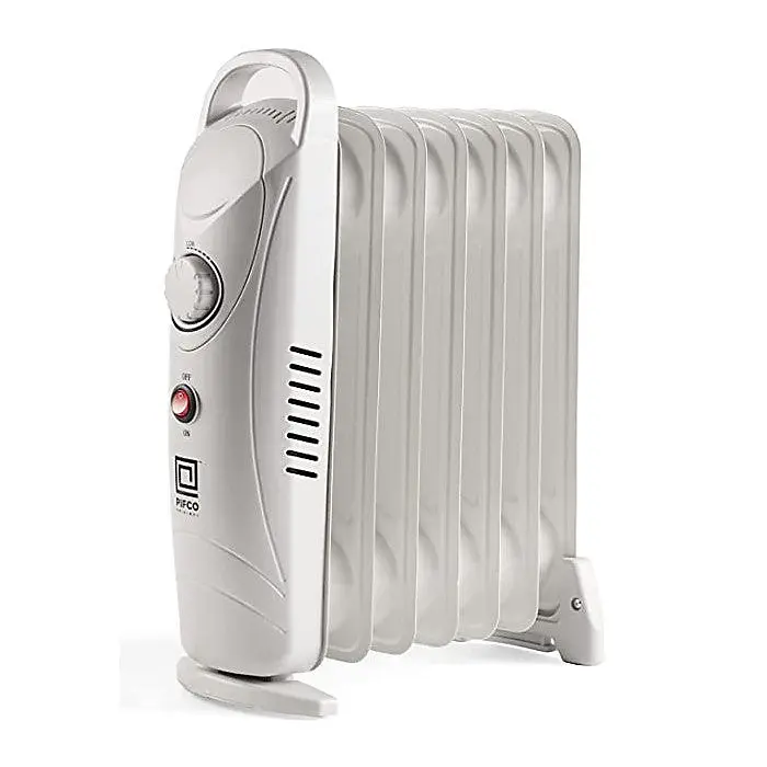 Pifco 800W 7 Fins Oil Filled Radiator White
