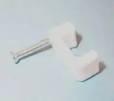 Twin &amp; Earth Cable Clips, 2.5mm, White, Pack of 100