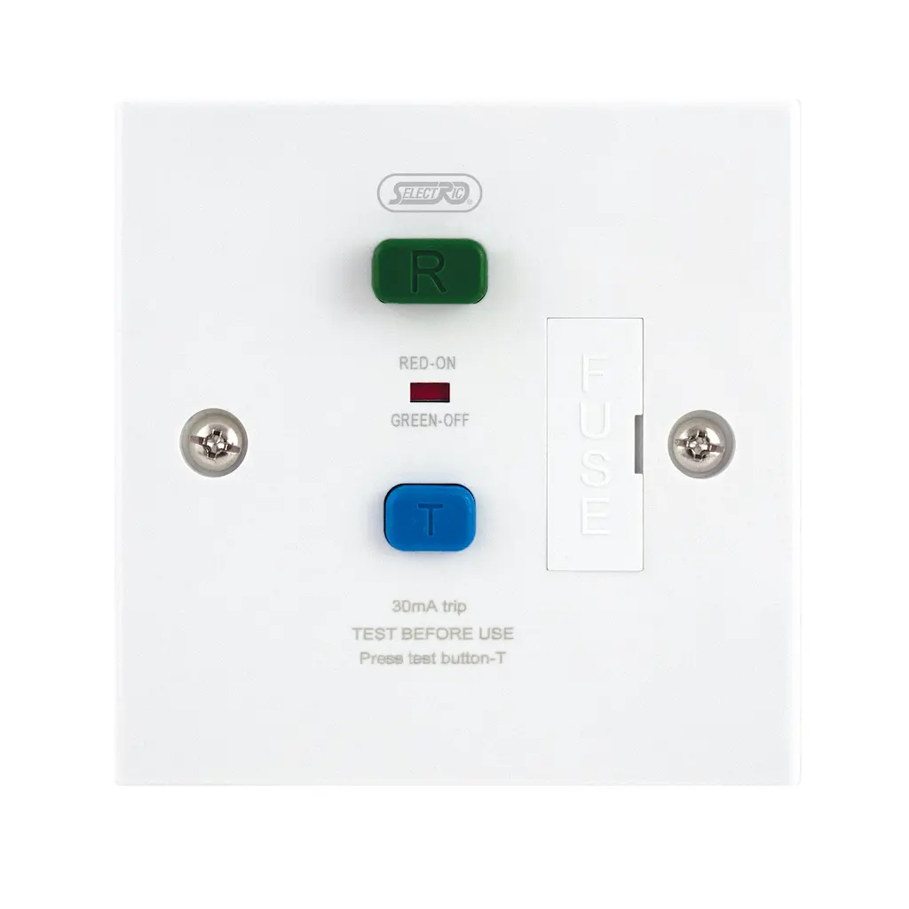 Selectric RCD Protected 13A Fused Connection Unit (passive/latching) Type A