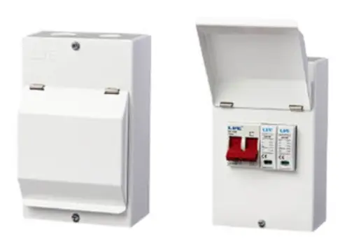 4 Way Metal Enclosure with Type 2 SPD and 100A Main Switch