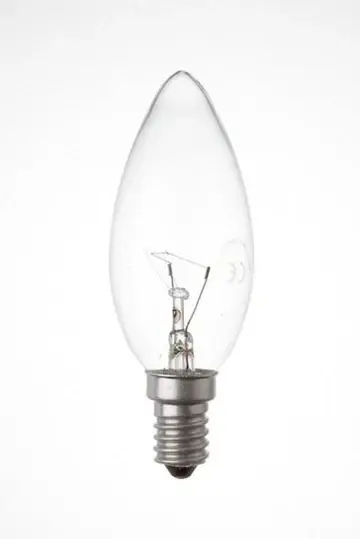 240v 40w SES-E14 35mm Clear Incandescent Candle Bulb 
