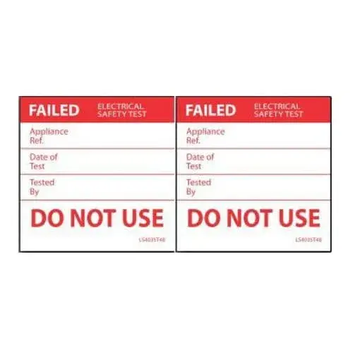 Failed Label – Red x 2