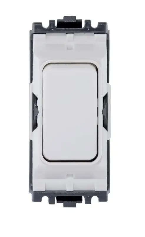 MK Grid Plus K4885WHI 10A SP Retractive Switch 2 Way White.