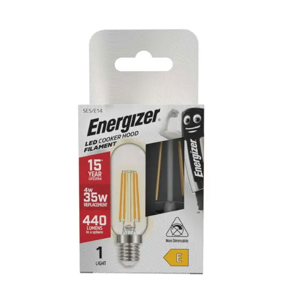 Energizer LED Filament Cookerhood E14 (SES) 440lm 4W 3,000K