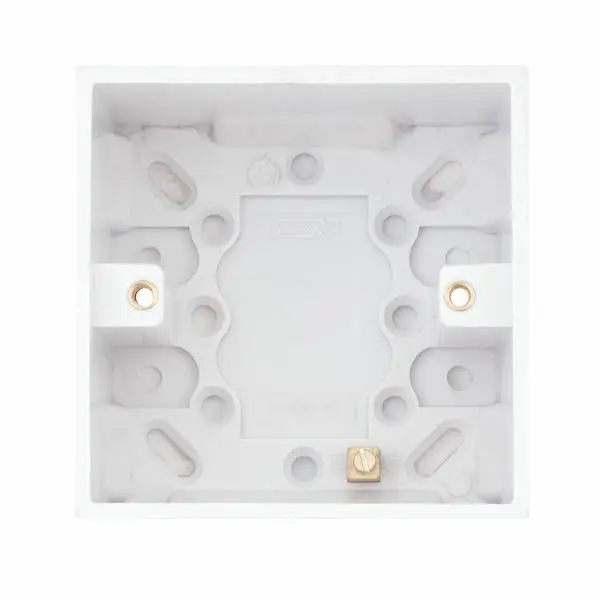 Selectric Square Edged 1 Gang Surface Pattress Box – 47mm Deep