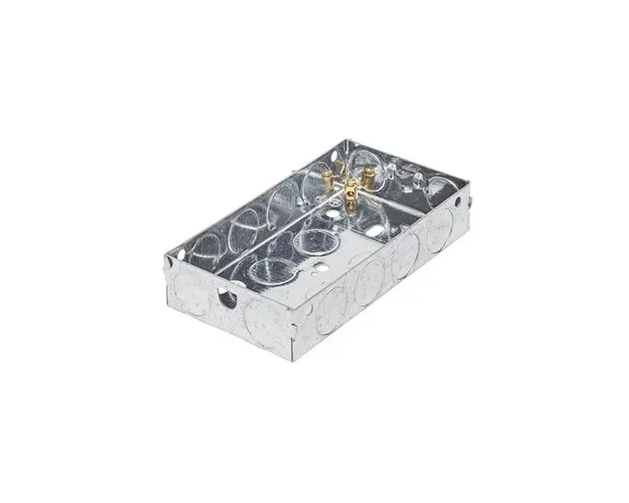 Switch &amp; socket box Steel 2G 25mm