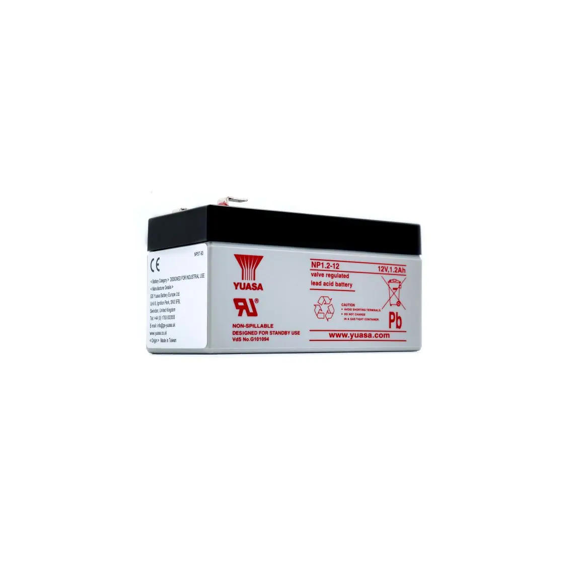 12V 1.2Ah - Yuasa NP series standby &amp; cyclic VRLA battery