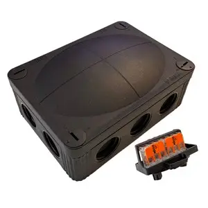 COMBI 310 BK / 3-221-413, 117 x 85x 51mm, Polypropelene Junction Box, Black