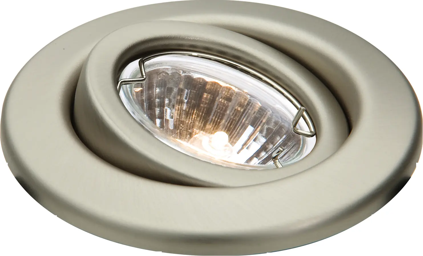 Knightsbridge IP20 12V 50W max. L/V Brushed Chrome Gimbal Downlight 
