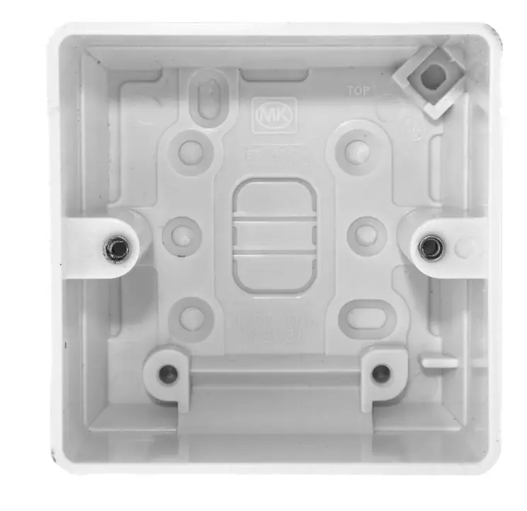 MK Logic Plus K2031WHI 40mm Moulded Surface Pattress Box White
