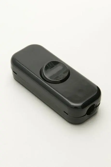 10A Double Pole Black In Line Switch  