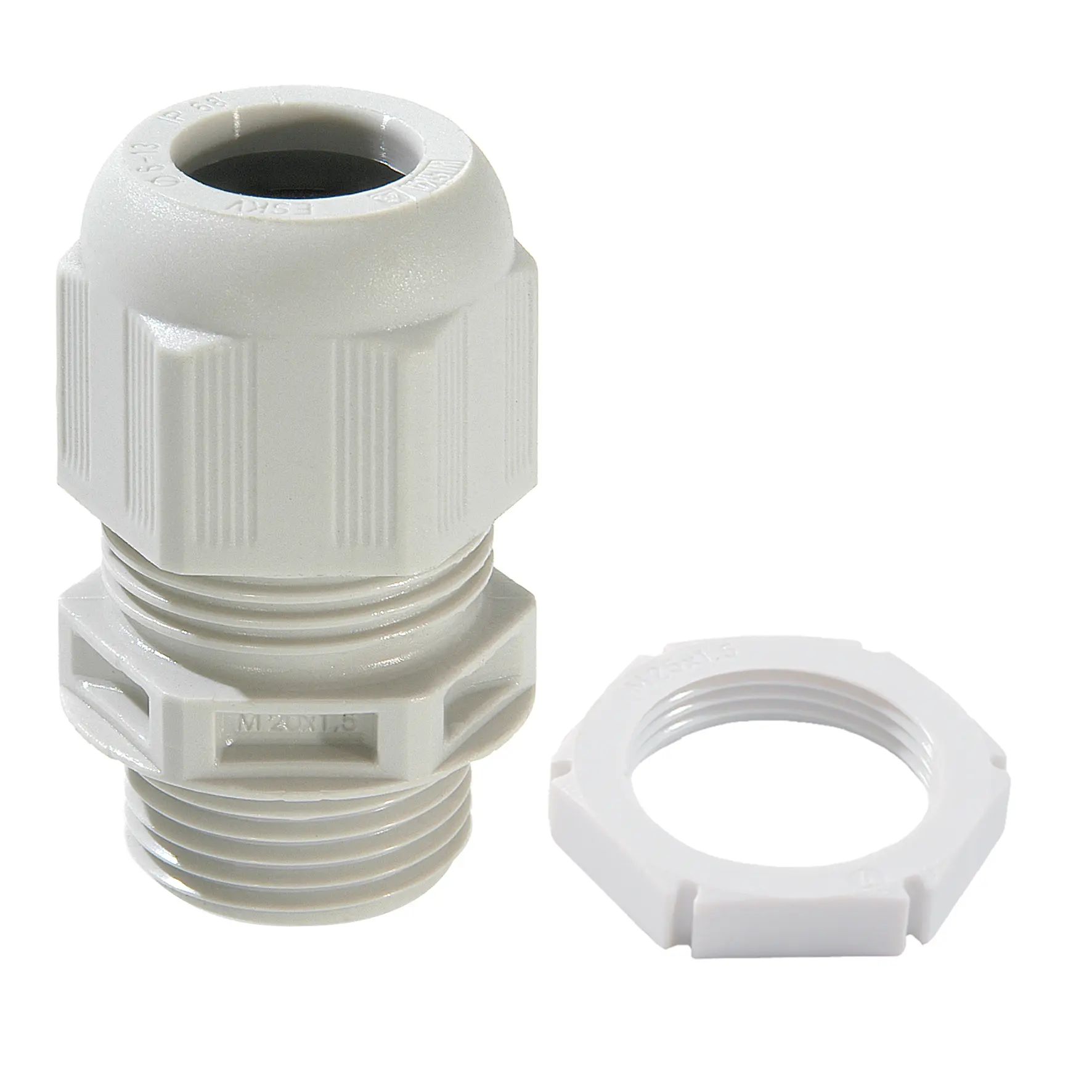 SPRINT M16 Polyamide Cable Gland and Locknut White 