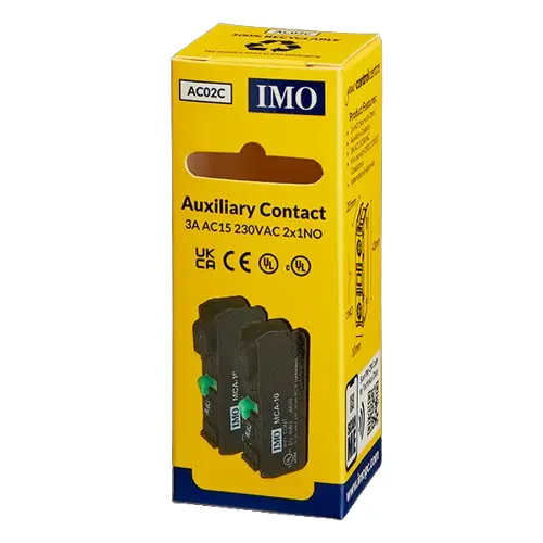 AC02C contains 2 normally open auxiliary contacts.
