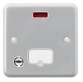 MK K989ALM 13A Unswitched Fused Spur Front Flex Neon in Grey.