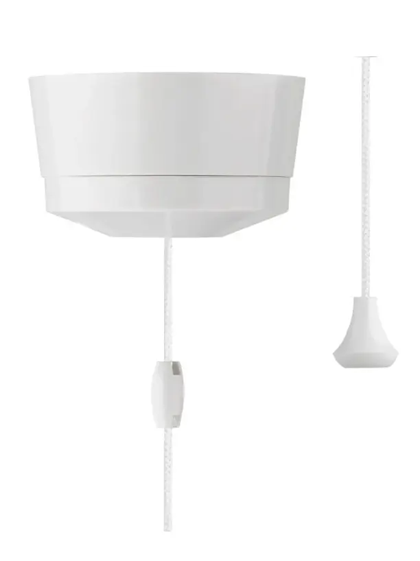 MK K3192WHI ceiling pull cord switch 6A two way single pole surface white