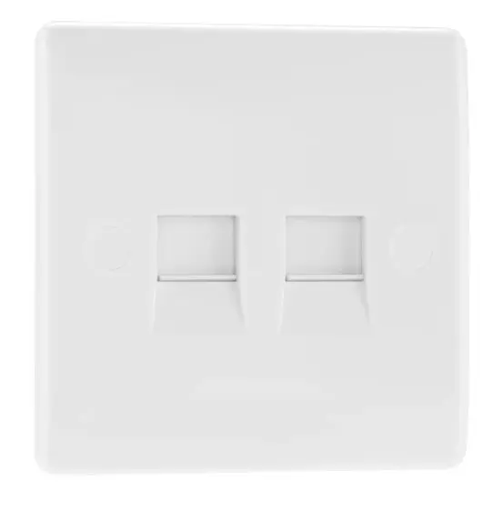 BG Electrical Moulded 9BTSI/2 is a white single (2 gang) telephone slave socket with an IDC connection.