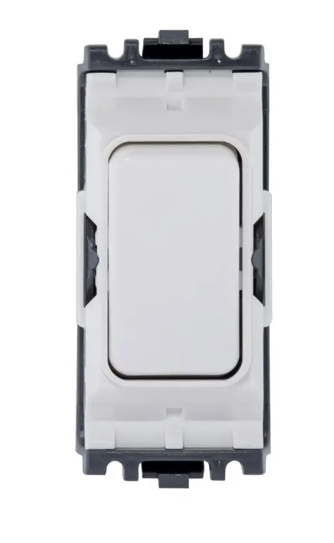 MK Grid Plus K4910WHI 20A SP 1W Push to Make Grid Switch White