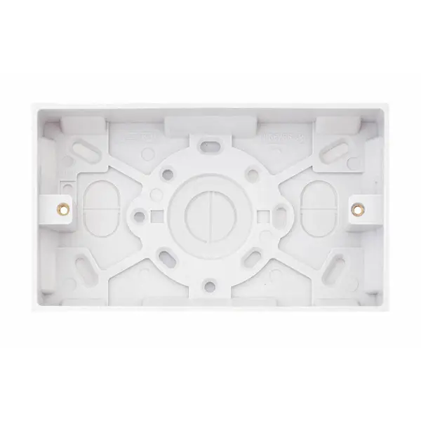 Selectric Square Edged 2 Gang Surface Pattress Box – 25mm Deep