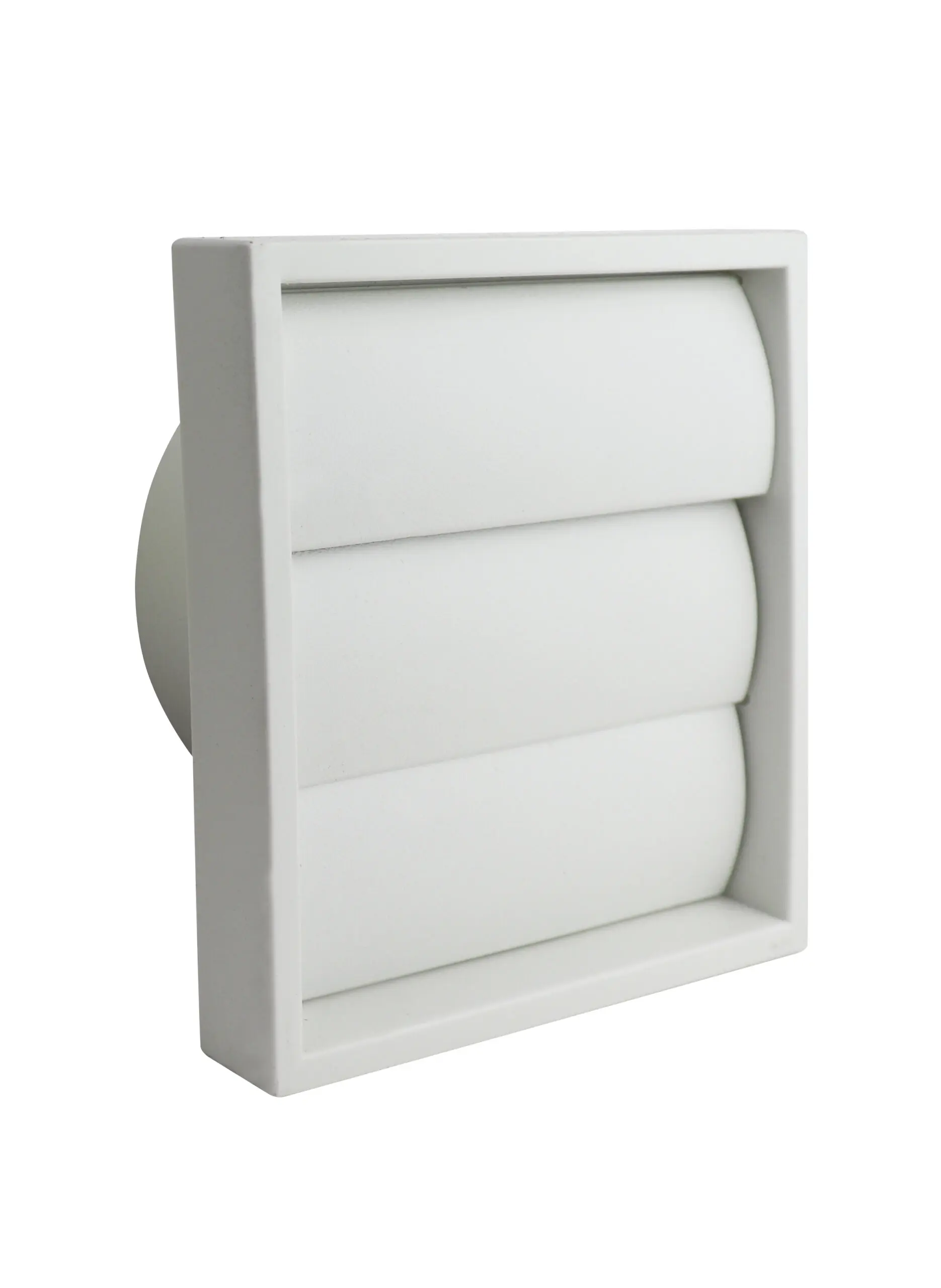 Gravity Shutter Grille White 150mm/6Inch Outside Dia 180 x 180mm 