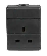 1 Gang Extension Socket, Black