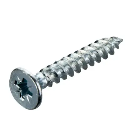 Qcrimp Twin Thread Countersunk Pozi BZP 10 x 1" 