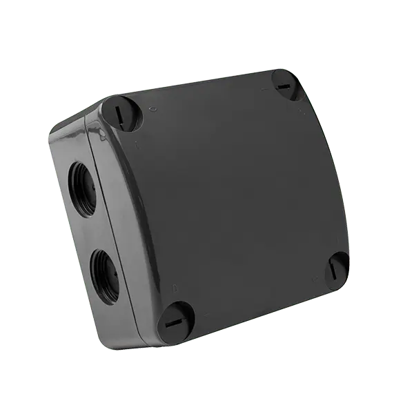 85 x 85 x 52mm IP66 Weatherproof Enclosure with Connectors – Anthracite Grey 