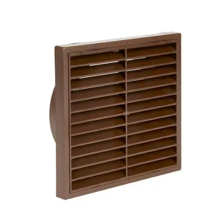100mm Louvred Grille – Brown. 