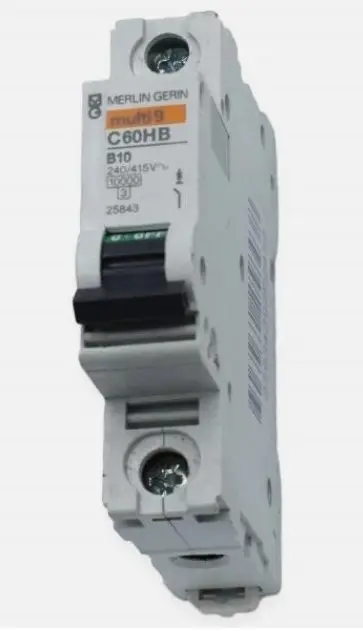 Merlin Gerin C60HB MCB Mini Circuit Breaker1P, 32A Curve B, 415V AC, 10 kA Breaking Capacity 