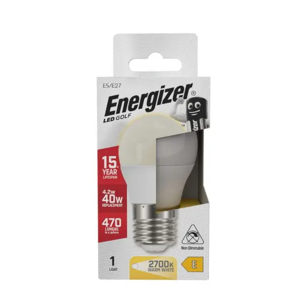 Energizer LED Golf E27 (ES) 470lm 4.2W 2,700K (Warm White)