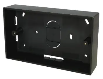 2 Gang 32mm Surface Back Box, Black