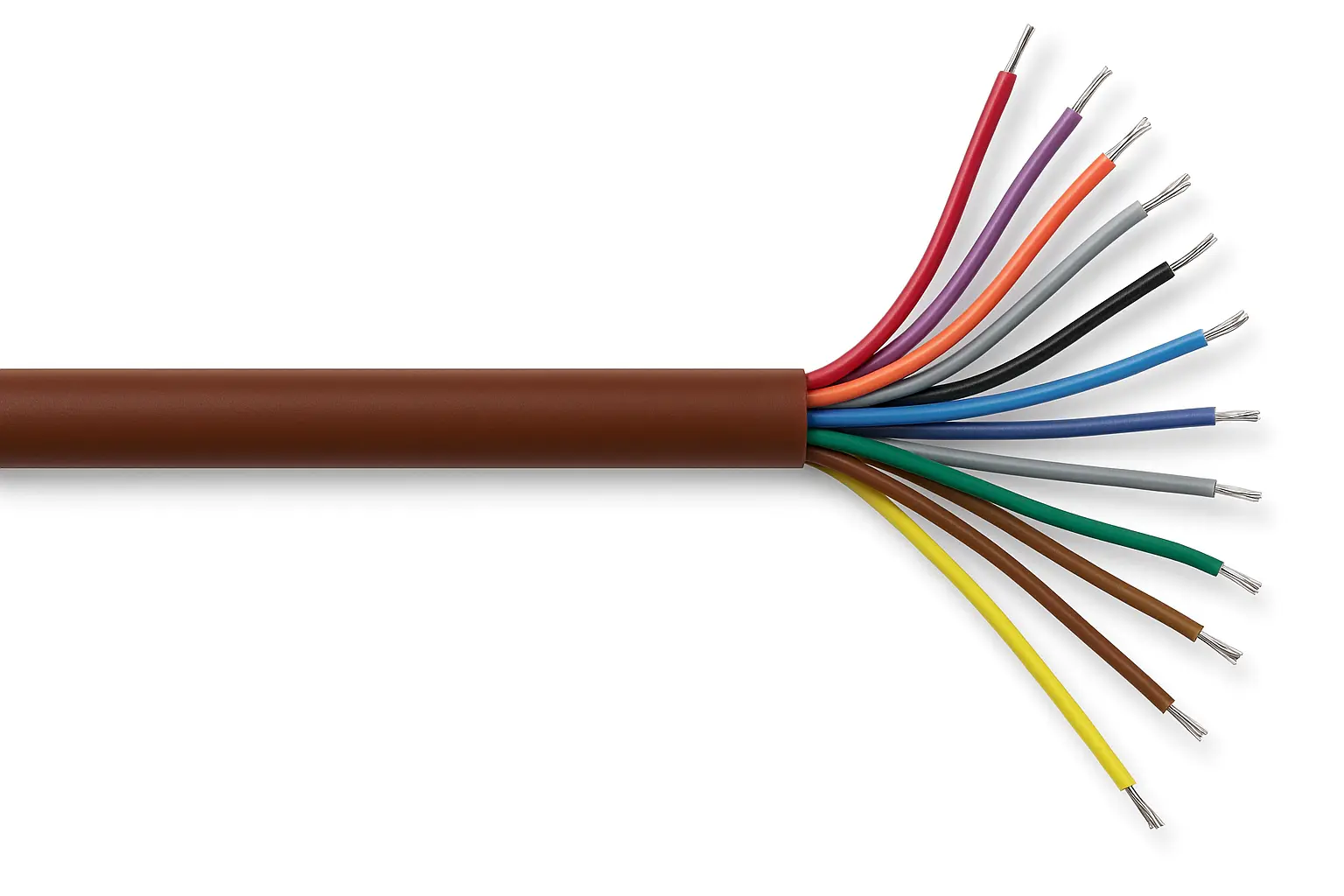 12 Core TCCA Type 3 Alarm Cable Cable Brown PVC (Cut Length Sold By The Metre) 