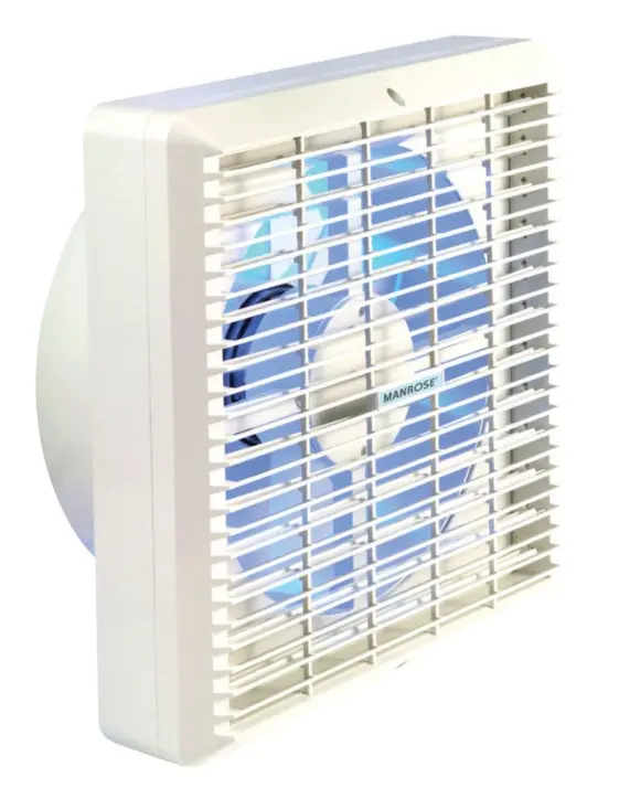 Manrose WF150AP 6" 150mm Window Extractor Fan with Automatic Internal Shutters and Pull Cord