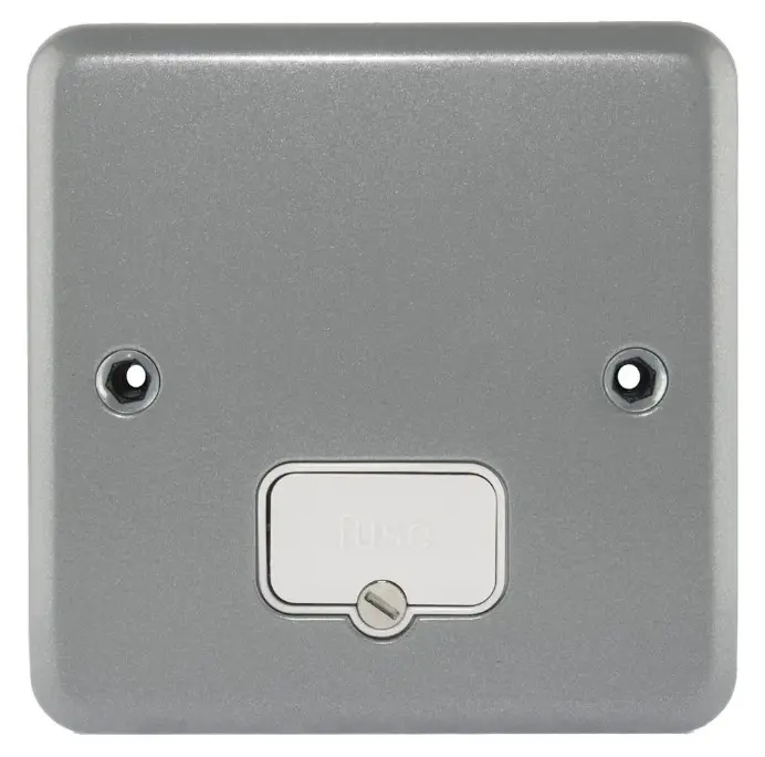 MK Metalclad Plus K954ALM Unswitched Fused Spur 13A in Grey.