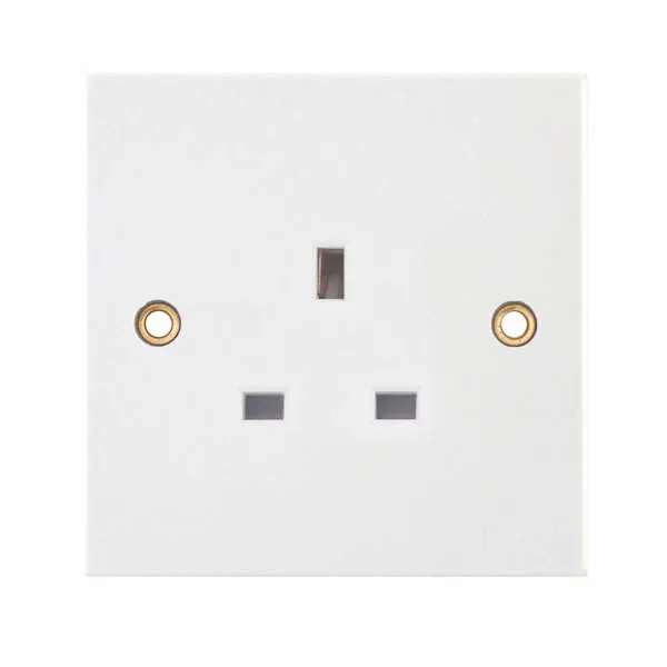 Selectric Square Edged  1 Gang 13 Amp Socket – Unswitched