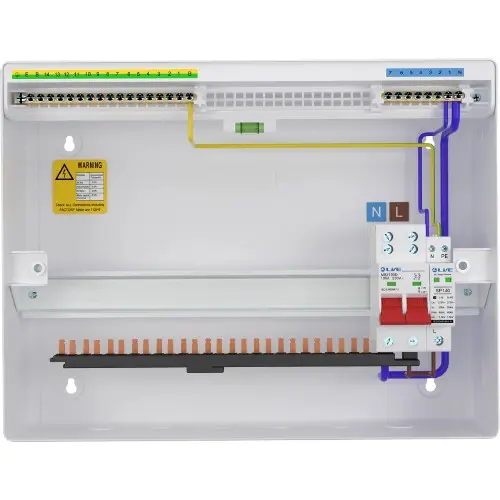 12 Module (9 Usable Way) Metal SRN Consumer Unit with 100A Main Switch and SPD 