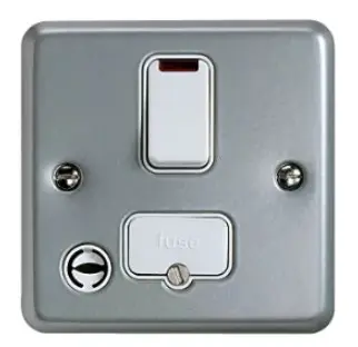 MK K972ALM 13A double pole Switched Fused Spur Flex Neon in Grey.