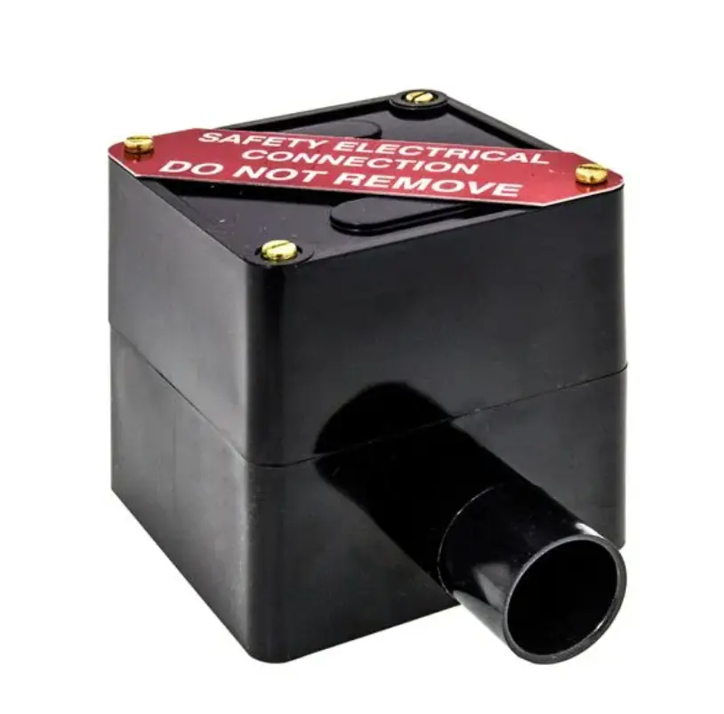 MK EEB/1 BLACK Back earth electrode box protection cover one way connection. PVCu one-way box to protect the connection to an earth electrode.