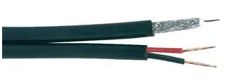 RG59U + Flex Coaxial Cable, Aluminium Braid, Black PVC Jacket (Cut Length Sold By The Metre)