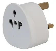 World Wide to UK Travel Adaptor, White, 13A Fuse