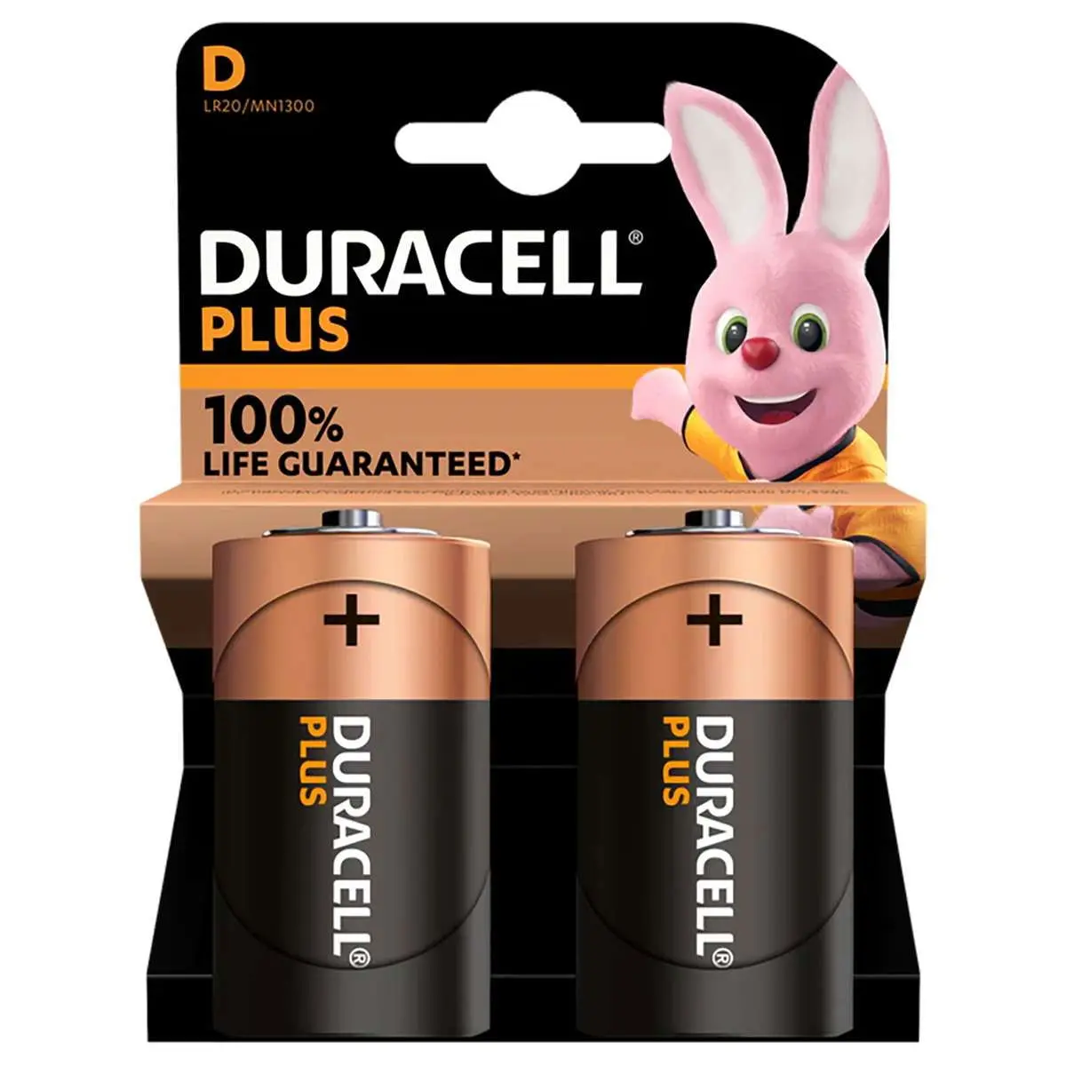Duracell D Size Plus Power +100% - Pack of 2 