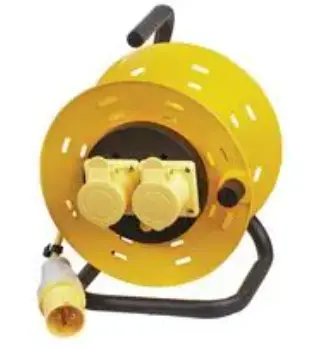 25M 16Amp 110V 1.5mm Cable Reel With 2 x 16A 110v Socket Outlets to IP44