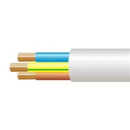 2183Y 0.75mm Flexible Power White PVC (H03VV-F 3X0.75) (Cut Length Sold By The Metre) 