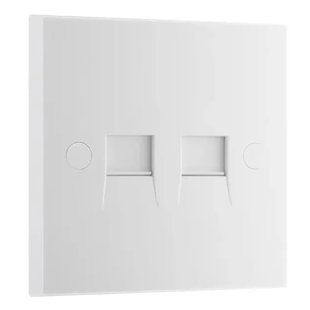 BG Electrical Moulded 9BTMI/2 is a white double (2 gang) telephone master socket with an IDC connection.