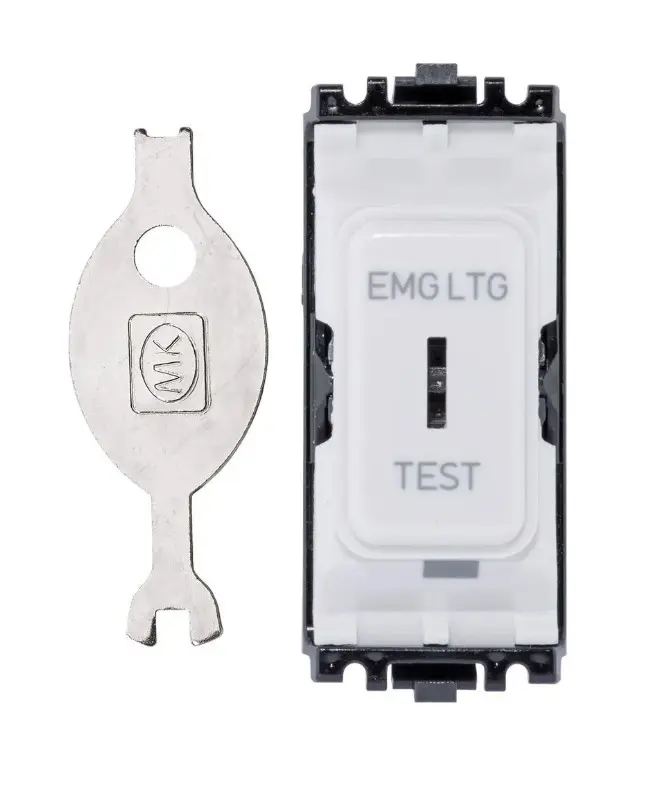 MK Grid Plus K4898ELWHI 20A SP Emergency Grid Key Switch 2 Way White.