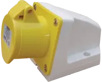 ESR 16a 110V 3 Pin (2P+E) Yellow Industrial Surface Socket M25 Thread IP44